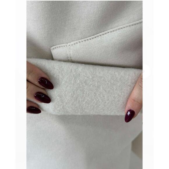 Cream 2-Piece  Sweat Pants Hoodie Set - Picture 3 of 10